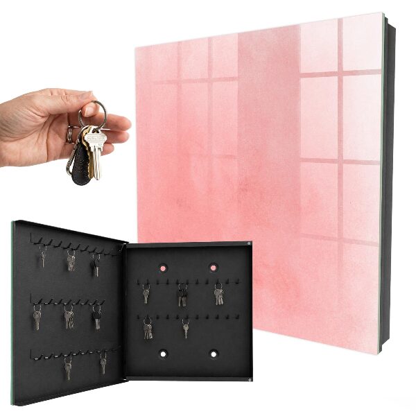 Armario para colgar llaves con diseño de fondo rosa
