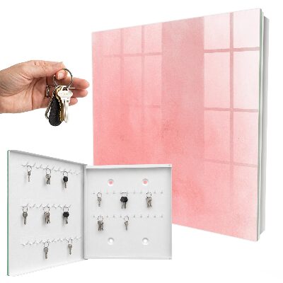 Armario para colgar llaves con diseño de fondo rosa