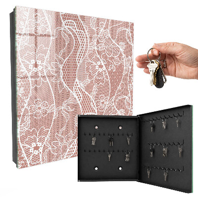 Caja para llaves con diseño de encaje elegante
