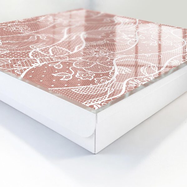 Caja para llaves con diseño de encaje elegante