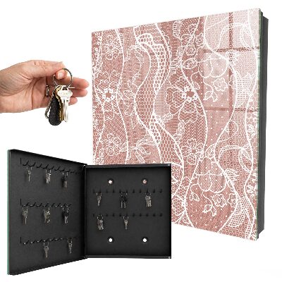 Caja para llaves con diseño de encaje elegante