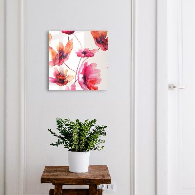 Armario para llaves con diseño de flores de acuarela