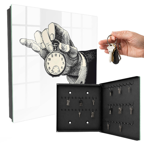 Armario para llaves con diseño de reloj de bolsillo