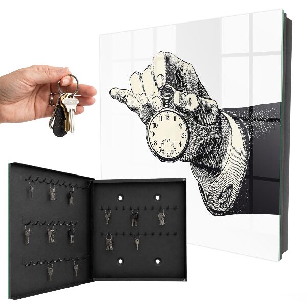 Armario para llaves con diseño de reloj de bolsillo