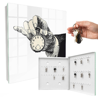 Armario para llaves con diseño de reloj de bolsillo