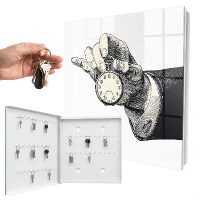 Armario para llaves con diseño de reloj de bolsillo