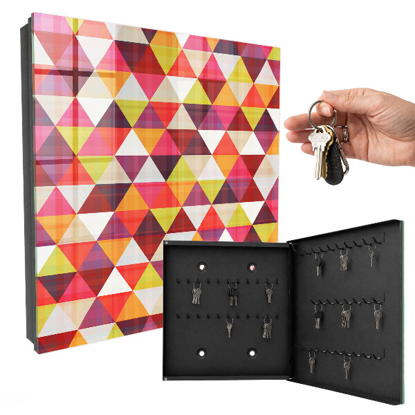 Caja para llaves con diseño de patrones de color