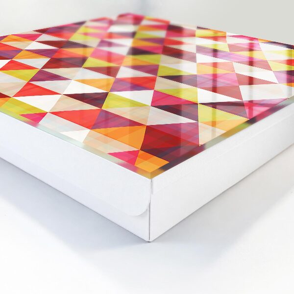 Caja para llaves con diseño de patrones de color