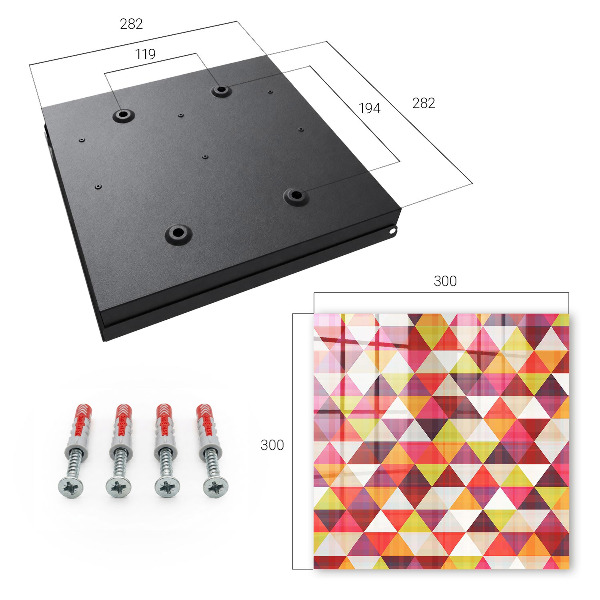 Caja para llaves con diseño de patrones de color