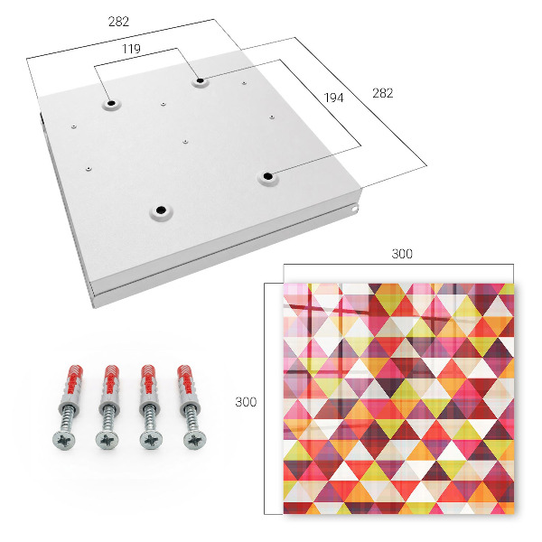 Caja para llaves con diseño de patrones de color