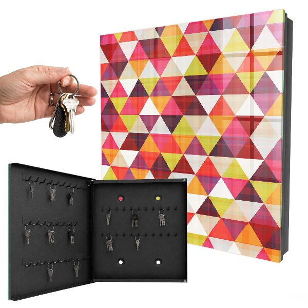 Caja para llaves con diseño de patrones de color
