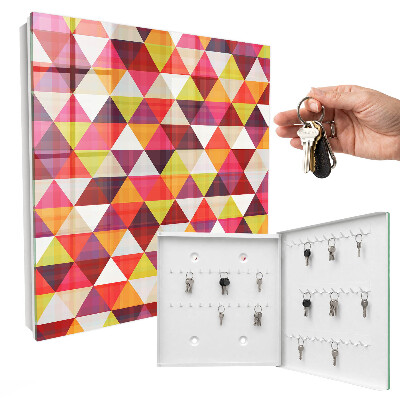 Caja para llaves con diseño de patrones de color