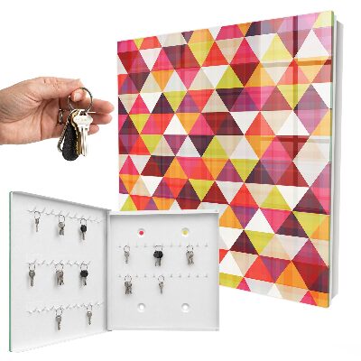 Caja para llaves con diseño de patrones de color