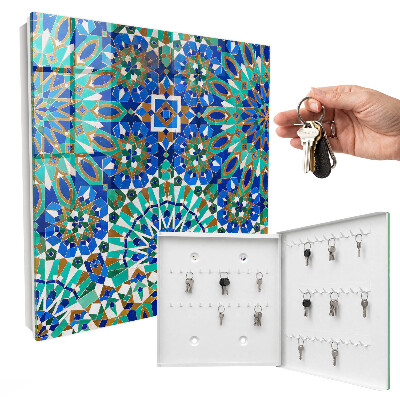 Armario para llaves con diseño de mosaico geométrico