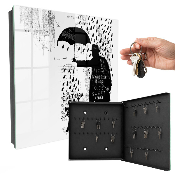 Caja para llaves en silueta negra