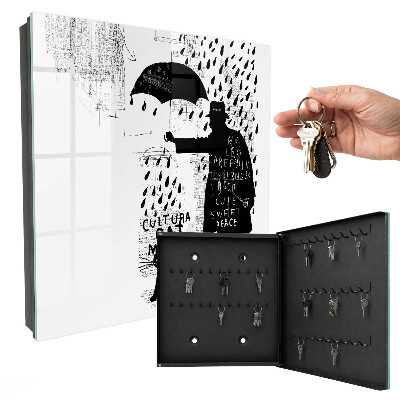 Caja para llaves en silueta negra