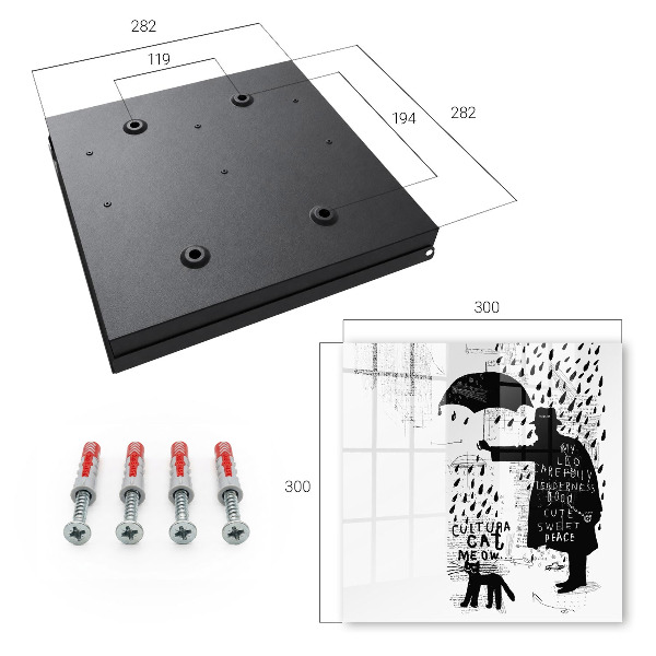 Caja para llaves en silueta negra