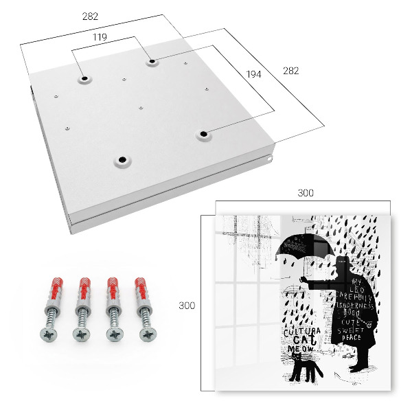 Caja para llaves en silueta negra