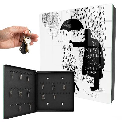 Caja para llaves en silueta negra