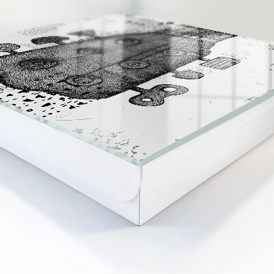 Caja para llaves con ilustración de guitarra