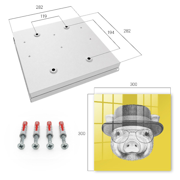 Caja para llaves diseño de cerdito feliz