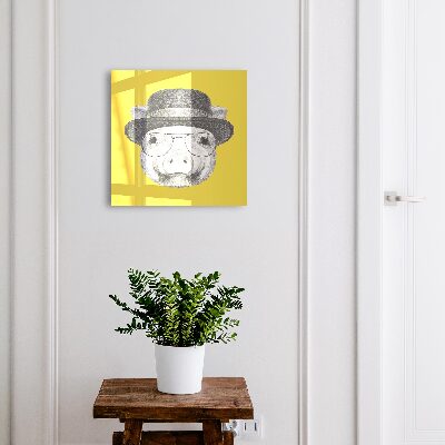 Caja para llaves diseño de cerdito feliz