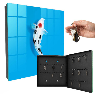 Caja para llaves con diseño de peces koi