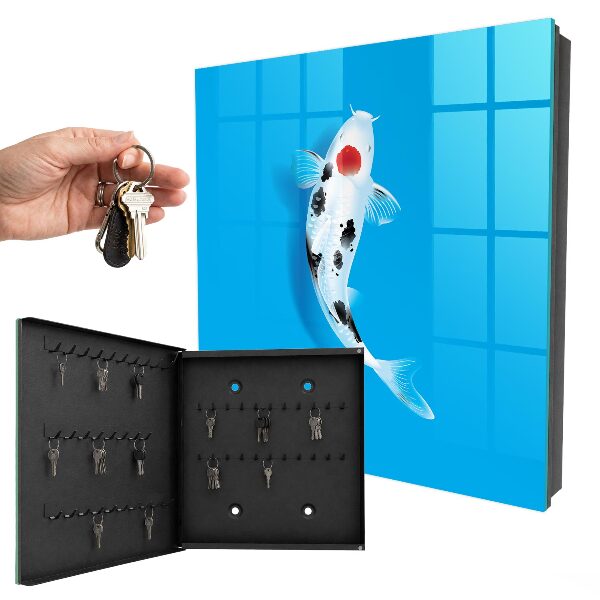 Caja para llaves con diseño de peces koi