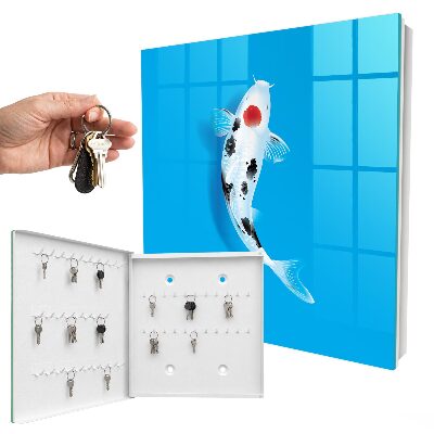 Caja para llaves con diseño de peces koi