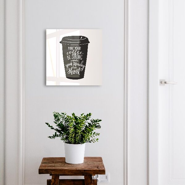 Armario para llaves con diseño de café y humor