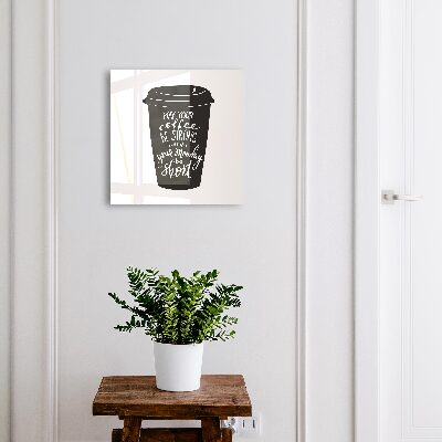 Armario para llaves con diseño de café y humor