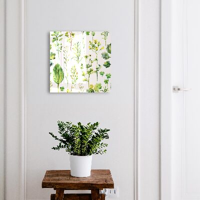 Armario para colgar llaves con diseño de plantas de acuarela