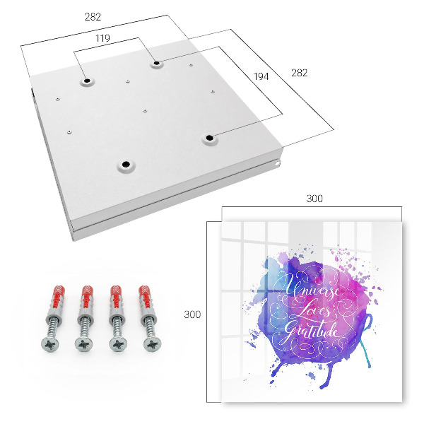 Caja para llaves con diseño decorativo El universo ama la gratitud