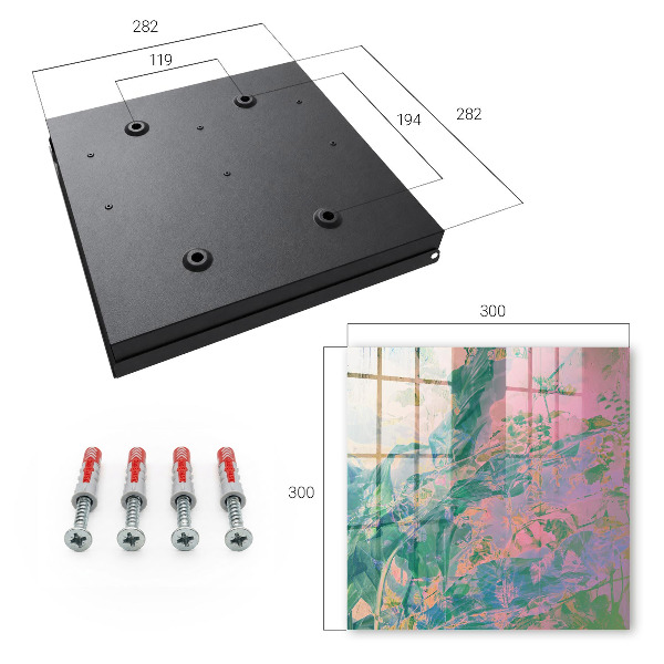 Caja para llaves con diseño de abstracción de plantas