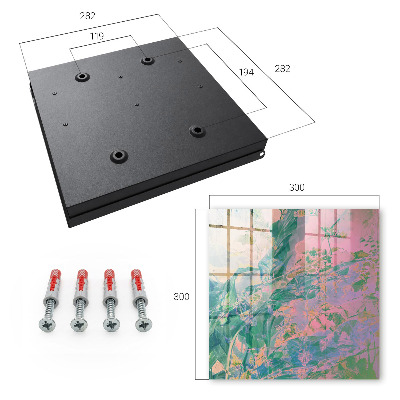 Caja para llaves con diseño de abstracción de plantas