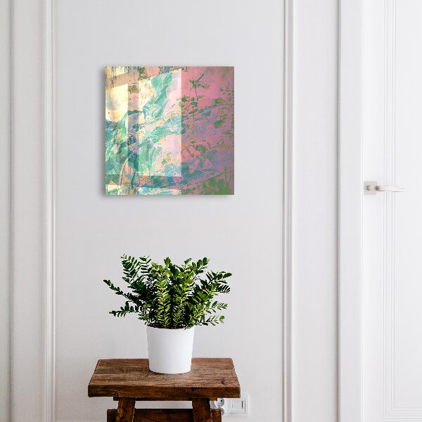 Caja para llaves con diseño de abstracción de plantas