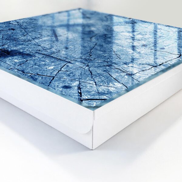 Armario para llaves de diseño con textura azul