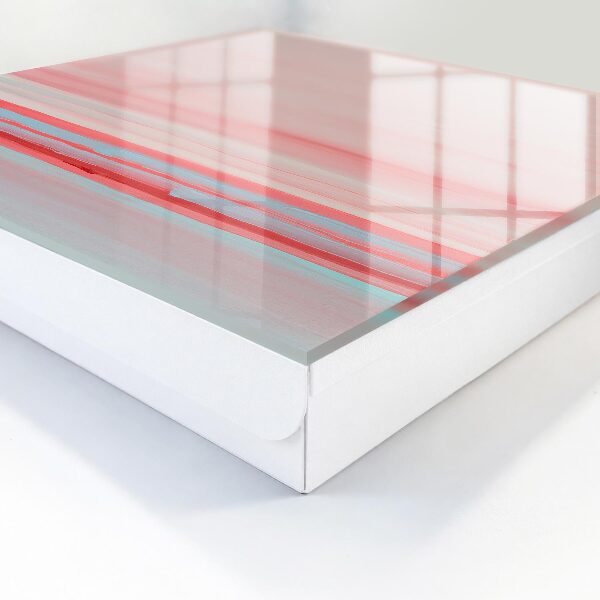 Caja para llaves diseño de rayas pastel