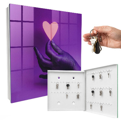 Caja para llaves modelo amor púrpura