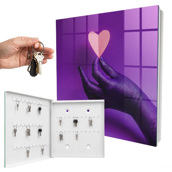 Caja para llaves modelo amor púrpura