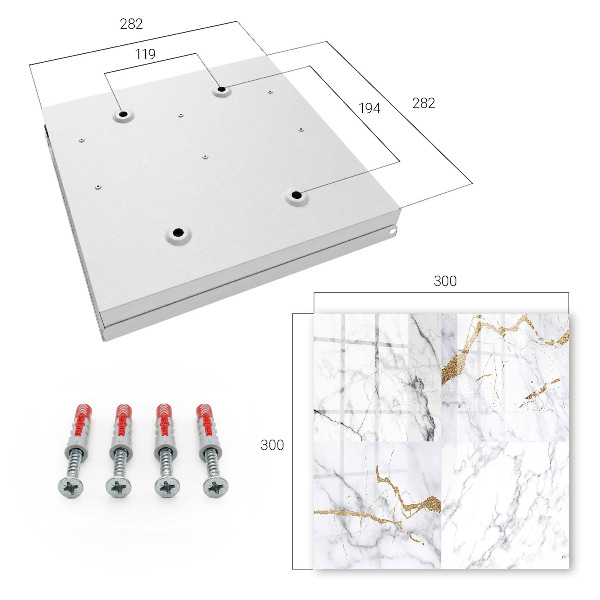 Caja para llaves con diseño de patrón de mármol