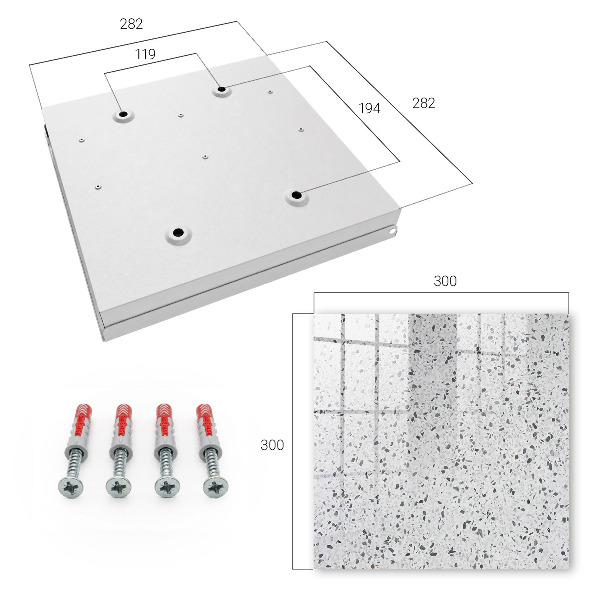 Caja para llaves con diseño estilo terrazo
