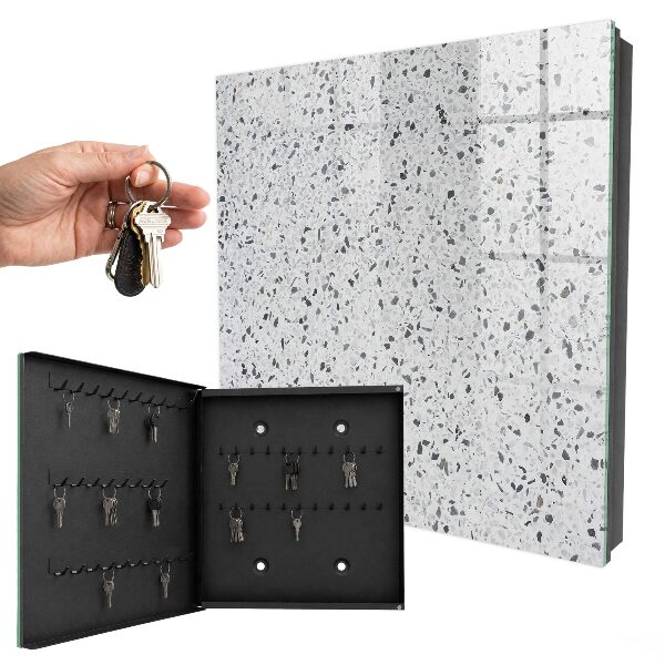 Caja para llaves con diseño estilo terrazo