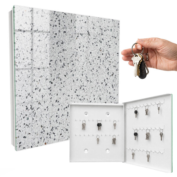 Caja para llaves con diseño estilo terrazo