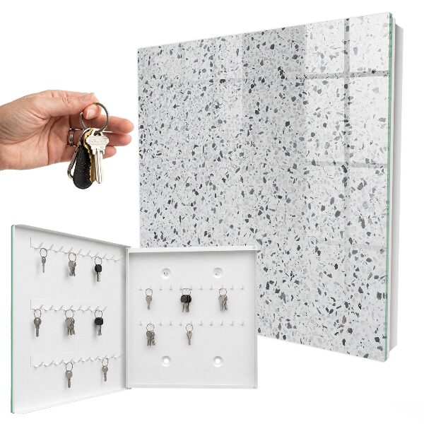 Caja para llaves con diseño estilo terrazo