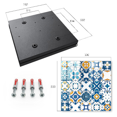 Armario para llaves con diseño de patrones geométricos