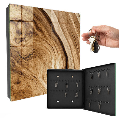 Armario para llaves de madera con diseño de ondas