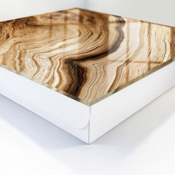 Armario para llaves de madera con diseño de ondas