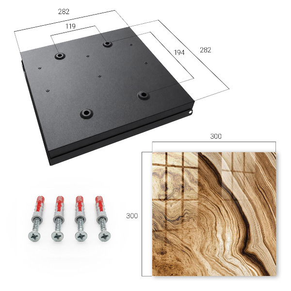 Armario para llaves de madera con diseño de ondas