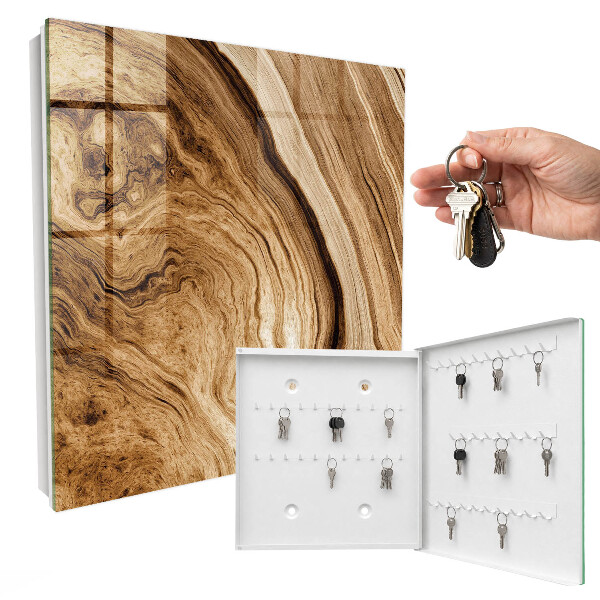 Armario para llaves de madera con diseño de ondas